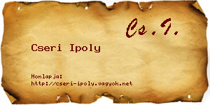 Cseri Ipoly névjegykártya